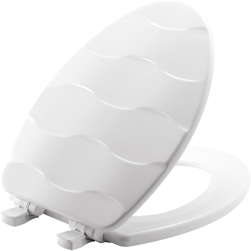 MAYFAIR Mayfair 133SLOW 000 Toilet Seat, Elongated, White, Easy Clean and Change Hinge