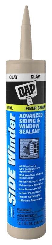 DAP DAP 00804 Siding and Window Sealant, Clay, 24 hr Curing, -35 to 140 deg F, 10.1 oz Cartridge PAINT DAP   