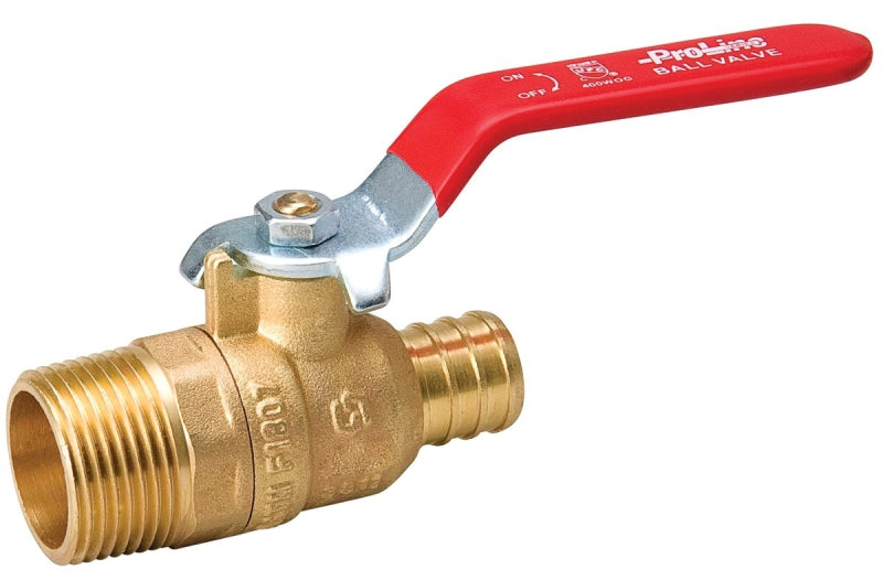 B & K INDUSTRIES B & K 107-334NL Ball Valve, 3/4 in Connection, MIP x PEX, 160, 400 psi Pressure, Brass Body PLUMBING, HEATING & VENTILATION B & K INDUSTRIES