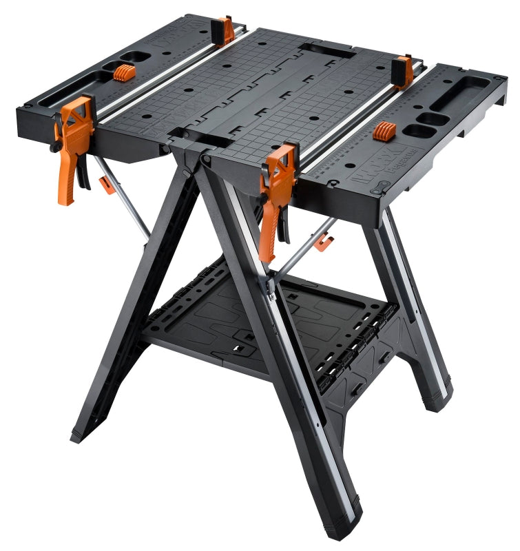 ROCKWELL Rockwell WX051 Folding Work Table with Quick Clamps, 25 in OAW, 31 in OAH, 300 lb, Plastic Tabletop TOOLS ROCKWELL