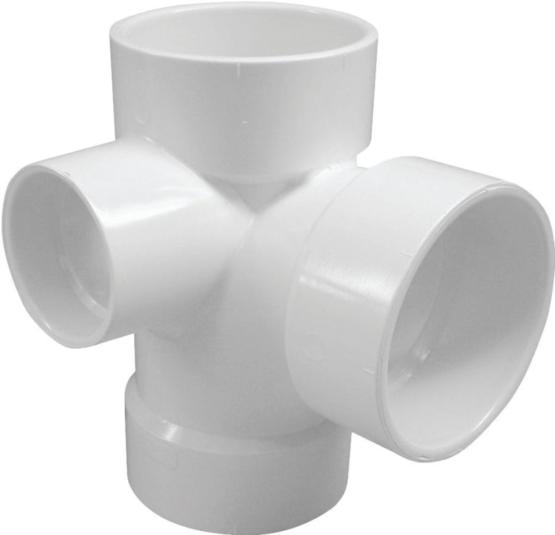 IPEX USA LLC-CANPLAS Canplas 192148R Sanitary Pipe Tee, 3 x 2 in, Hub, PVC, White PLUMBING, HEATING & VENTILATION IPEX USA LLC-CANPLAS