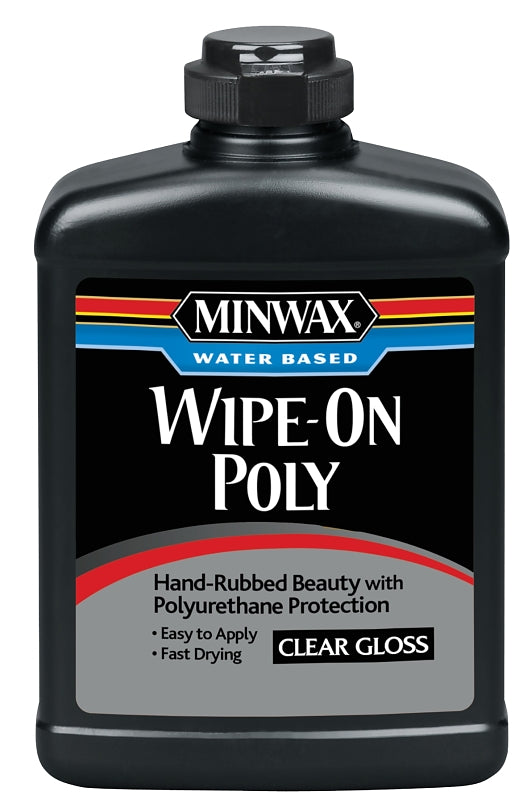 MINWAX Minwax 409170000 Wipe-On Poly Paint, Liquid, Clear, 1 pt, Can PAINT MINWAX