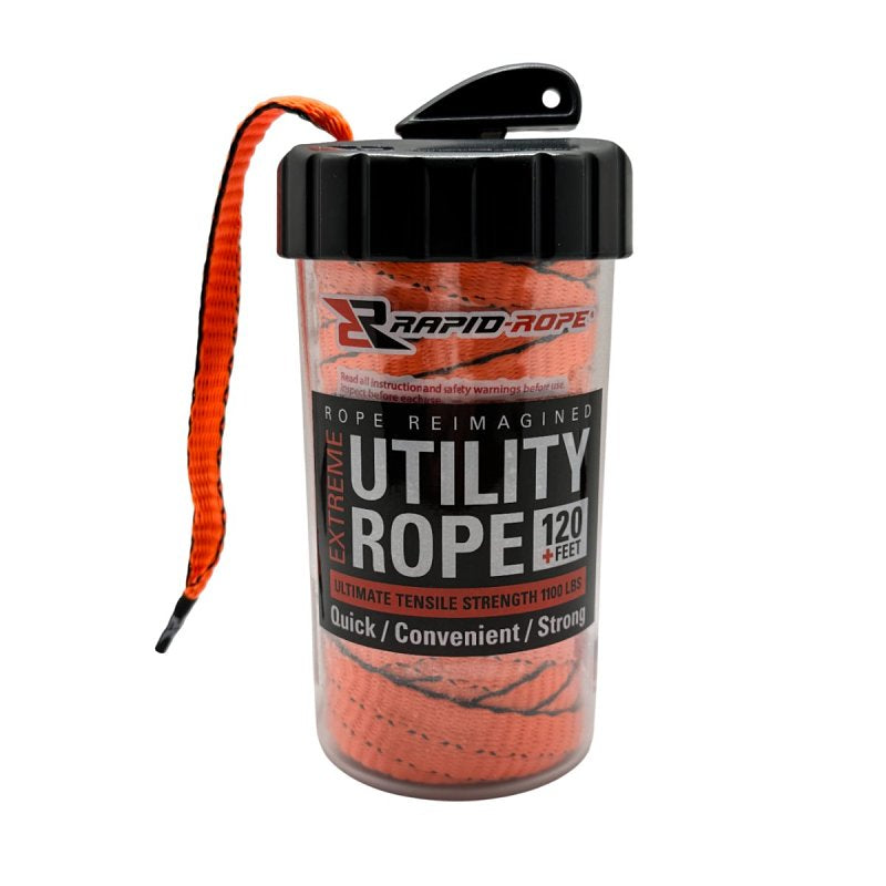 RAPID ROPE Rapid Rope RRCO6010 Rapid Rope Canister with Cutter, Shatterproof, Orange HARDWARE & FARM SUPPLIES RAPID ROPE