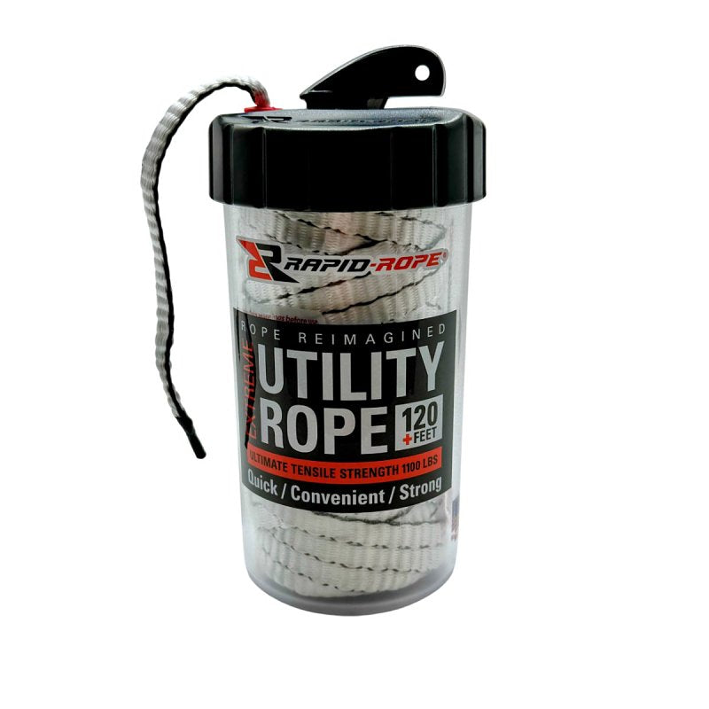 RAPID ROPE Rapid Rope RRCW6003 Rapid Rope Canister with Cutter, Shatterproof, White HARDWARE & FARM SUPPLIES RAPID ROPE