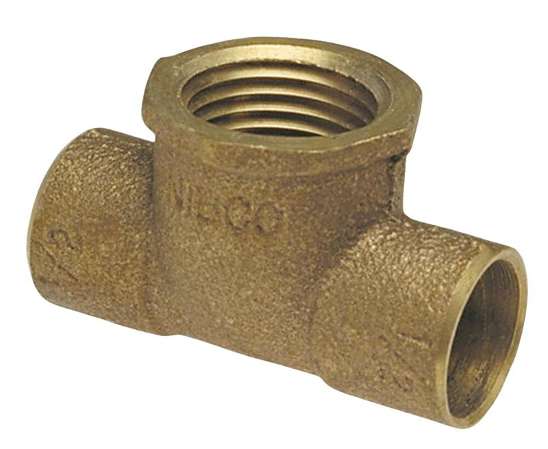 NIBCO INC. Nibco 712-LF Series BF0290LT Pipe Tee, 3/4 in, Sweat x Sweat x FPT, Copper