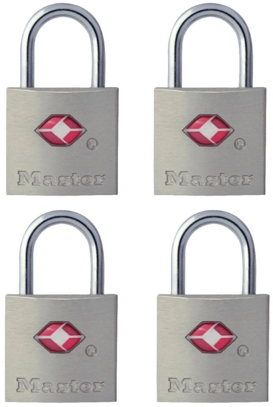 MASTER LOCK Master Lock 4683Q Padlock, Keyed Alike Key, 3/32 in Dia Shackle, Steel Shackle, Metal Body, 7/8 in W Body