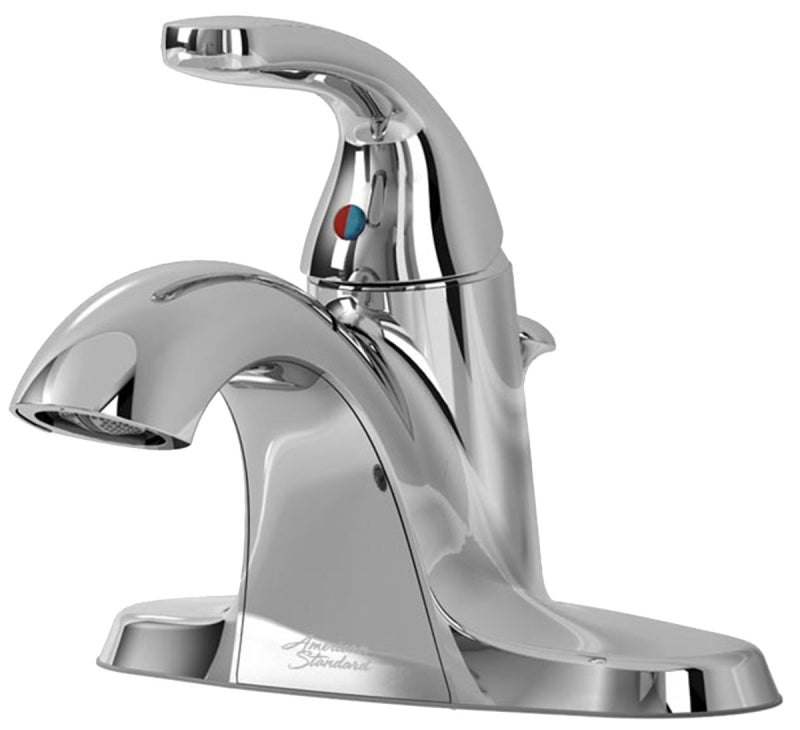 AMERICAN STANDARD American Standard Cadet Suite 9091110.002 Series Centerset Bath Faucet, Mid Arc Spout, Polished Chrome, 4-1/4 in, Metal