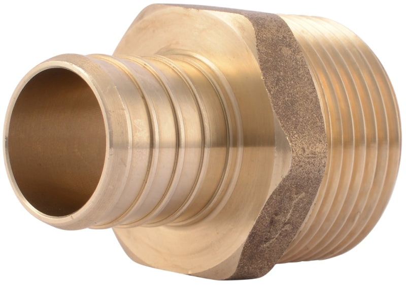 SHARKBITE SharkBite UC140LF Pipe Adapter, 1 in, Barb x MNPT, PEX-B, Brass, 80 to 160 psi Pressure PLUMBING, HEATING & VENTILATION SHARKBITE