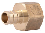 SHARKBITE SharkBite UC072LFA10 Pipe Adapter, 1/2 in, Barb x FNPT, PEX-B, Brass, 80 to 160 psi Pressure