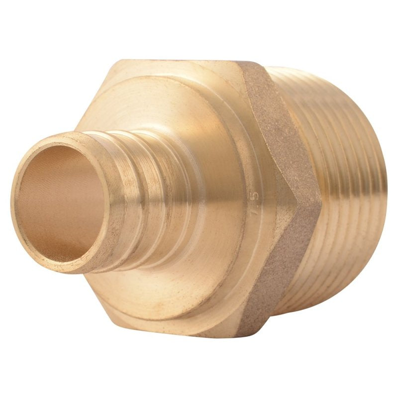SHARKBITE SharkBite UC139LFA Adapter, 3/4 x 1 in, Barb x MIP, PEX-B, Brass, 200 psi Pressure PLUMBING, HEATING & VENTILATION SHARKBITE