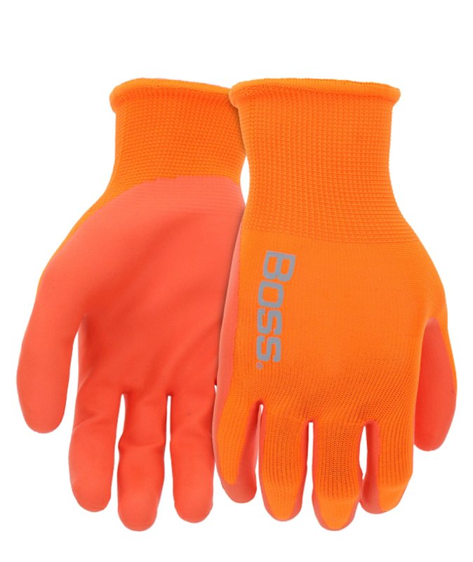 BOSS MFG Boss Tactile Grip Series B31101-L Coated Gloves, Men's, L, Elastic Knit Wrist Cuff, Nitrile Coating, Polyester