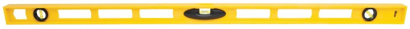 STANLEY STANLEY 42-470 I-Beam Level, 48 in L, 3-Vial, 2-Hang Hole, Non-Magnetic, ABS, Yellow
