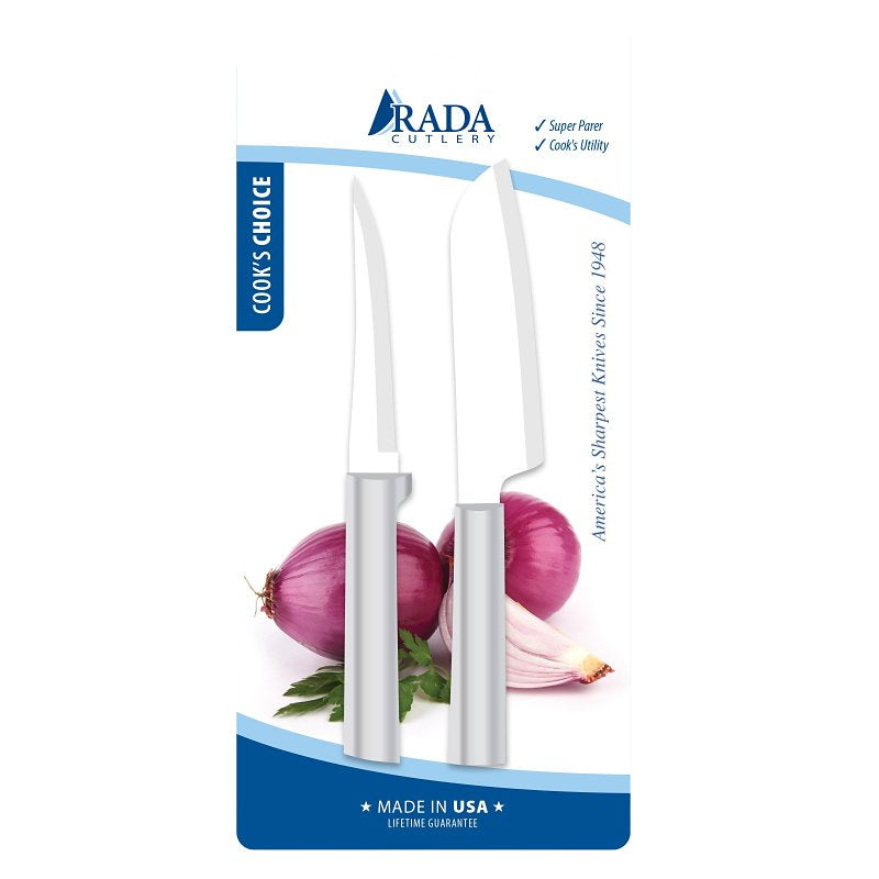 RADA MFG CO Rada Cutlery DS53 Cook's Choice Gift Set, 2-Piece, High-Carbon Stainless Steel, Silver HOUSEWARES RADA MFG CO