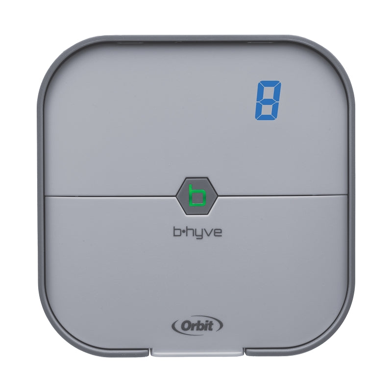 ORBIT IRRIGATION PRODUCTS b-hyve 57925 Timer, 24 VAC, 8 -Zone, 2 -Program, Digital Display, Wall Mounting, Gray