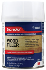 BONDO Bondo 20082 Wood Filler, Paste, Pungent Styrene, Yellow, 1 qt Can PAINT BONDO