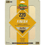 GATOR Gator AlumiNext 7266 Sanding Sheet, 11 in L, 9 in W, 220 Grit, Extra Fine, Aluminum Oxide Abrasive PAINT GATOR