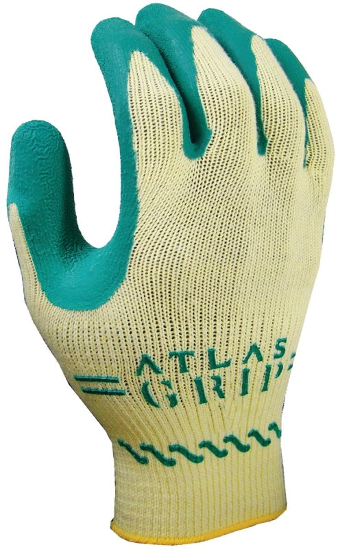 SHOWA Showa 310GXS-06.RT Protective Gloves, XS, Knit Wrist Cuff, Green/Yellow