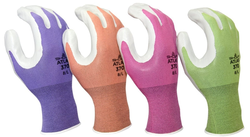 SHOWA ATLAS 3704CL-08.RT Ergonomic Protective Gloves, L, Knit Wrist Cuff