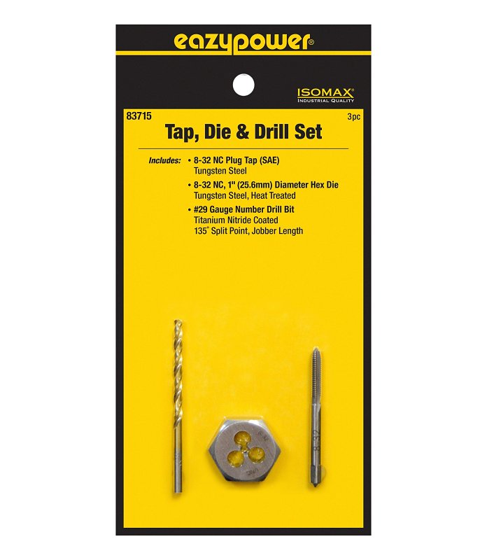 EAZYPOWER 83715 3PC   8-32 TAP & DIE W/