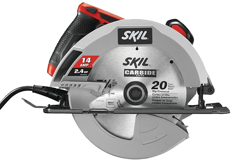 SKIL Skil 5180-01 Circular Saw, 14 A, 7-1/4 in Dia Blade, 5/8 in Arbor, 1.93 in at 45 deg, 2.43 in at 90 deg D Cutting TOOLS SKIL