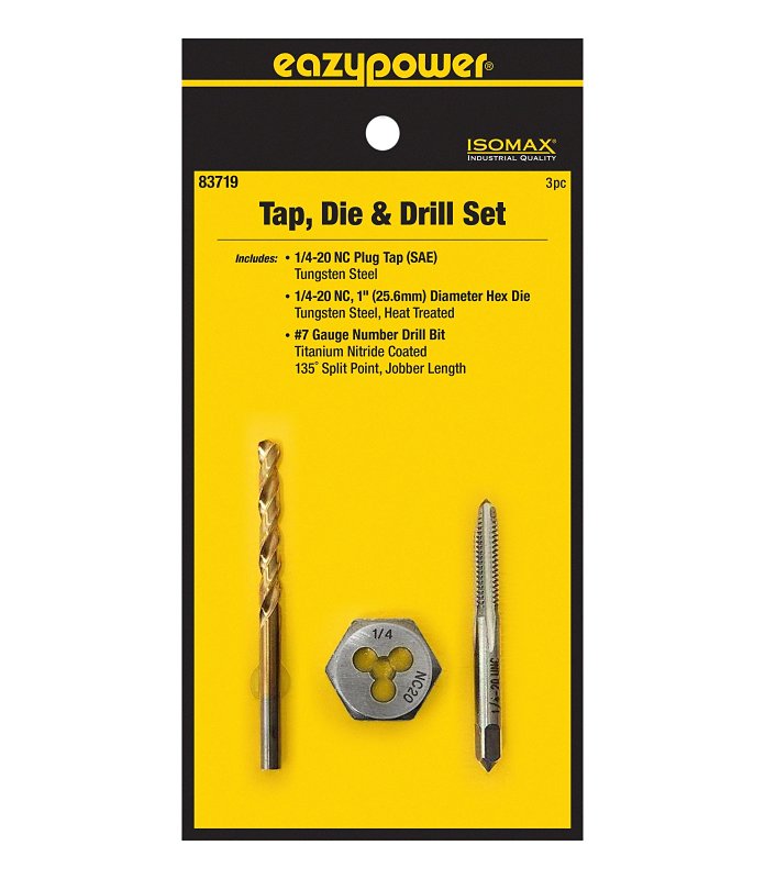 EAZYPOWER 83719 3PC  1/4-20 TAP & DIE W/