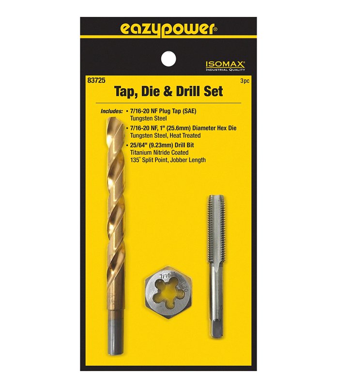 EAZYPOWER 83725 3PC 7/16-20NF TAP &DIE W