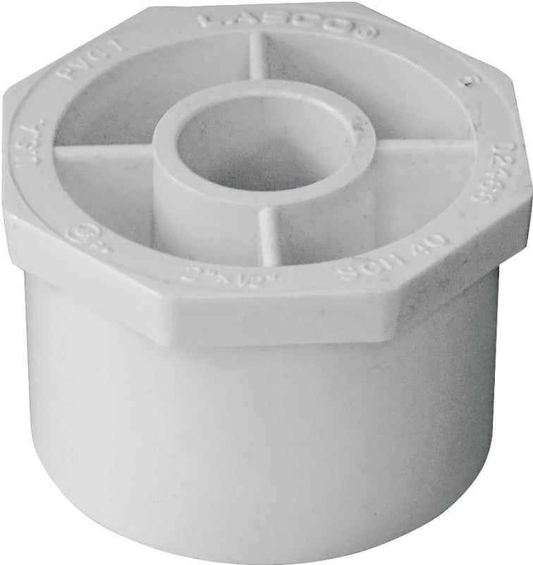 IPEX IPEX 435657 Reducing Bushing, 2 x 1/2 in, Spigot x Socket, White, SCH 40 Schedule, 150 psi Pressure LAWN & GARDEN IPEX