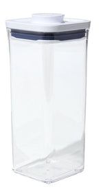 OXO INTERNATIONAL Oxo 11233900 Medium Pop Container, 1.7 qt Capacity, SAN, Clear/White, 4.1 in L, 4.1 in W, 9.8 in H HOUSEWARES OXO INTERNATIONAL