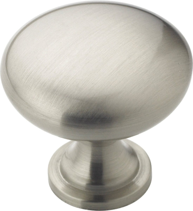 AMEROCK Amerock TEN53005G10 Cabinet Knob, 1-1/8 in Projection, Traditional, 1-1/4 in, Zinc, Satin Nickel