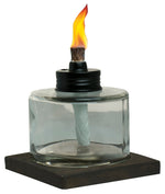 TIKI Tiki 1117025 Votive Tabletop Torch, 4 in H, Glass, Brown/Clear
