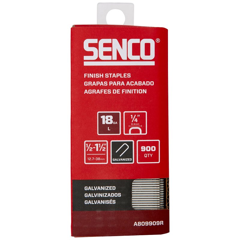 SENCO Senco A809909R Medium Wire Staple Strip Assortment, 1/4 in W Crown, 1/2, 5/8, 3/4, 7/8, 1, 1-1/8, 1-1/4, 1-1/2 in L Leg HARDWARE & FARM SUPPLIES SENCO