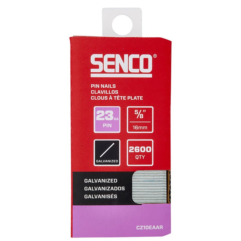 SENCO Senco CZ10EAAR Micro Pin Strip, 5/8 in L, 23 ga, Galvanized/Plain, Headless HARDWARE & FARM SUPPLIES SENCO