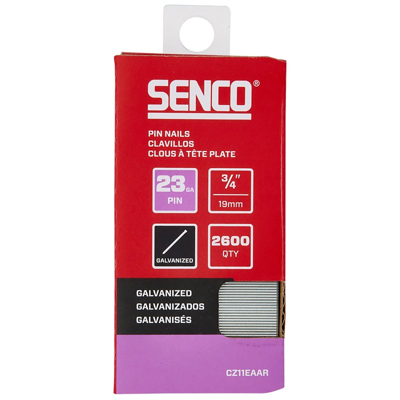 SENCO Senco CZ11EAAR Micro Pin Strip, 3/4 in L, 23 ga, Galvanized/Plain, Headless HARDWARE & FARM SUPPLIES SENCO