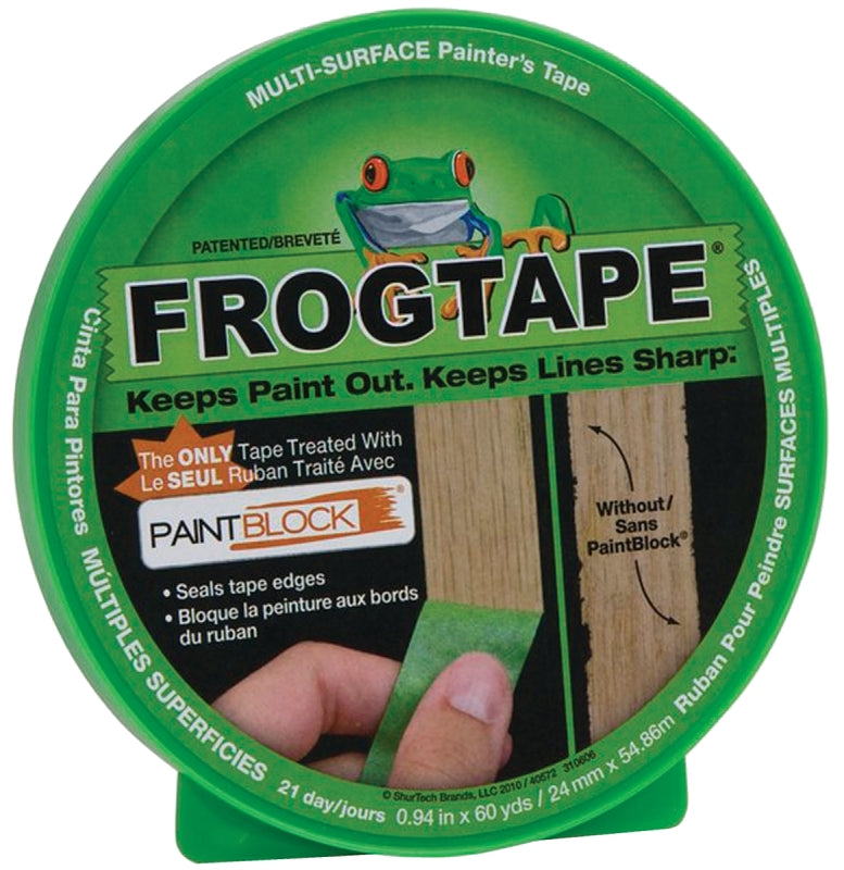 FROGTAPE FrogTape 1408360 Painting Tape, 60 yd L, 0.94 in W, Green PAINT FROGTAPE