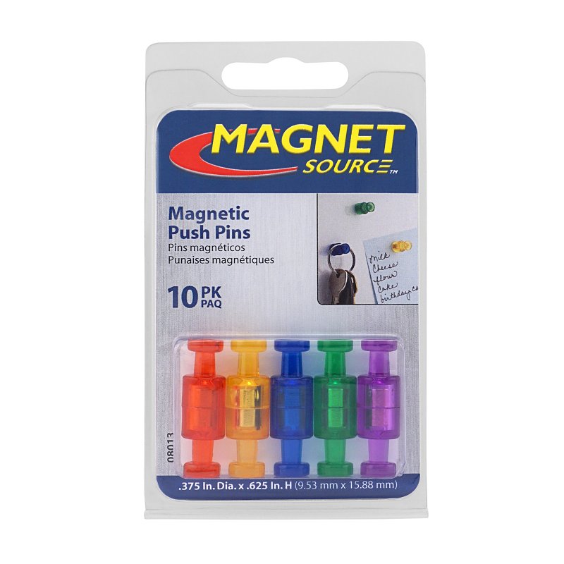MASTER MAGNETICS Magnet Source 08013 Posting Magnet, 3/8 in Dia, Blue/Green/Purple/Red/Yellow