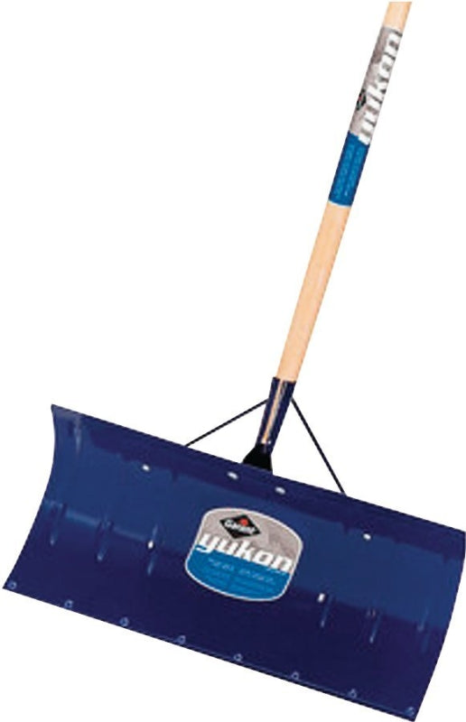 GARANT Garant YSP24LU Snow Pusher, 24 in W Blade, Steel Blade, Wood Handle, Straight Handle, 48 in L Handle, Blue