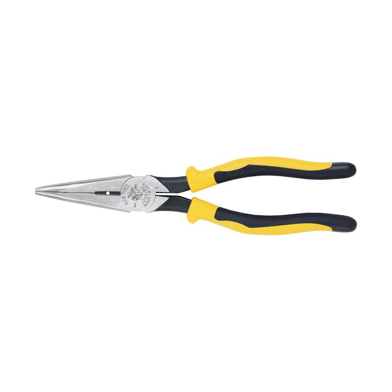 KLEIN Klein Tools JOURNEYMAN Series J203-8N Heavy-Duty Plier, 8.563 in OAL, 2.36 in Cutting Capacity, Black/Yellow Handle