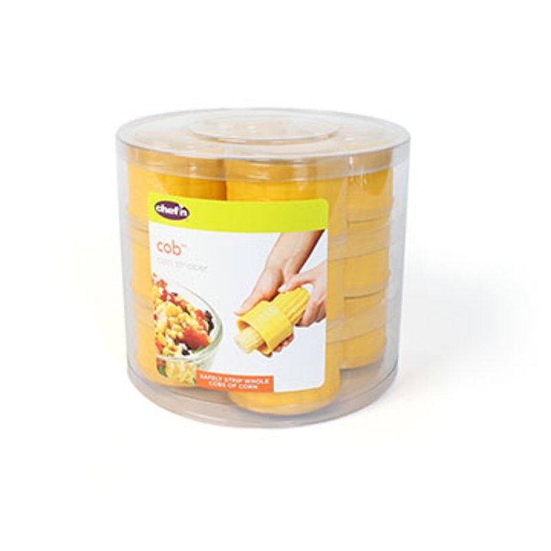LIFETIME BRANDS Chef'n Cob Series 102-845-017 Corn Stripper, 2-3/4 in L, 2-3/4 in W, 1 in H, Plastic/Stainless Steel, Yellow HOUSEWARES LIFETIME BRANDS
