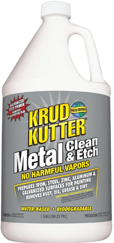 KRUD KUTTER Krud Kutter ME014 Metal Clean and Etch, Liquid, Mild, Translucent Orange, 1 gal, Bottle