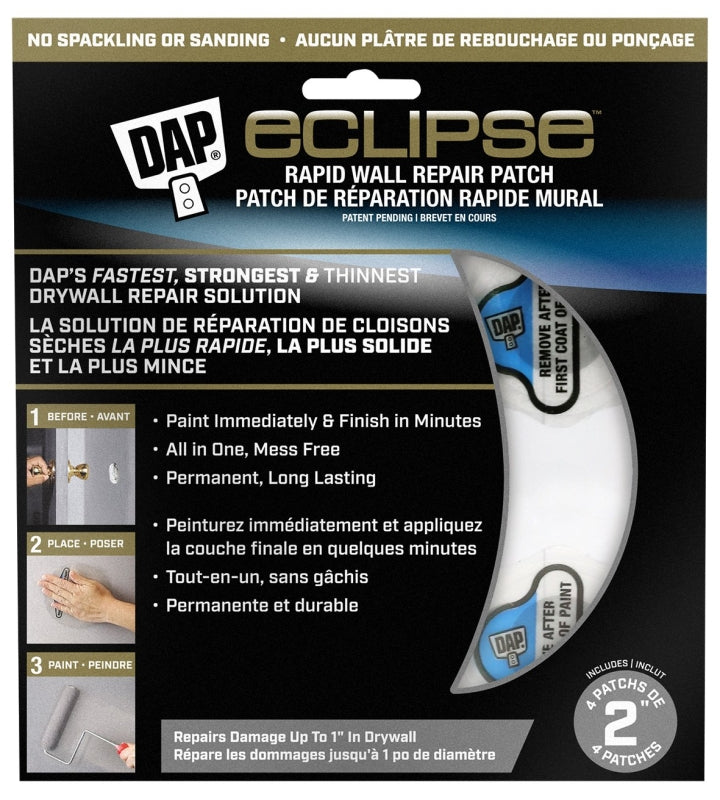 DAP DAP 7079809161 Rapid Wall Repair Patch, 2 in Dimensions, Clear PAINT DAP