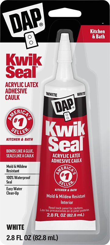DAP DAP Kwik Seal Series 7079800954 Adhesive Caulk, 40 to 100 deg F, 2.8 fl-oz Tube