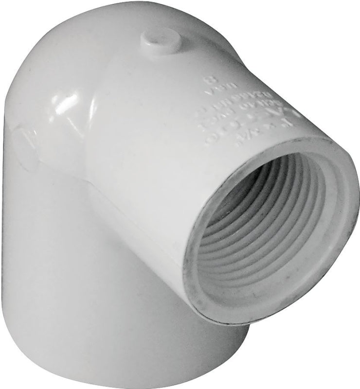 IPEX USA LLC-CANPLAS IPEX 435517 Pipe Elbow, 1 x 3/4 in, Slip x MPT, 90 deg Angle, PVC, White, SCH 40 Schedule, 450 psi Pressure LAWN & GARDEN IPEX USA LLC-CANPLAS