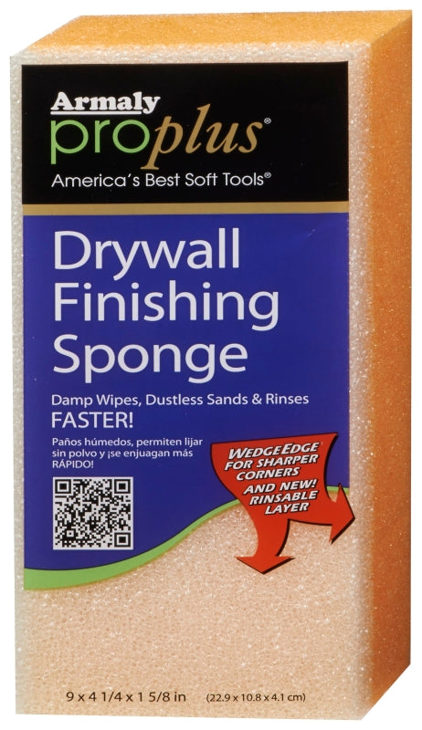 ARMALY PROPLUS Armaly ProPlus 00610 Sanding Sponge, 9 in L, 4-1/4 in W, 1-5/8 in Thick