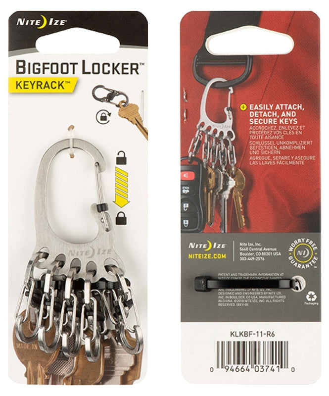 NITE IZE Nite Ize BigFoot Locker KLKBF-11-R6 Key Rack, Stainless Steel Case HARDWARE & FARM SUPPLIES NITE IZE
