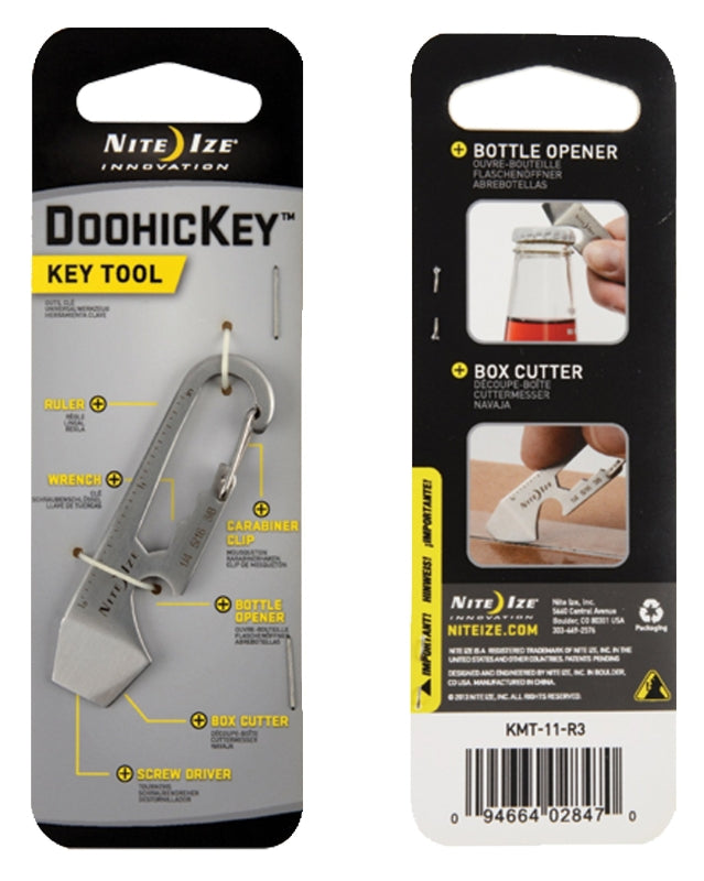 NITE IZE Nite Ize KMT-11-R3 Key Tool, 2.6 in Ring, Stainless Steel Case ELECTRICAL NITE IZE