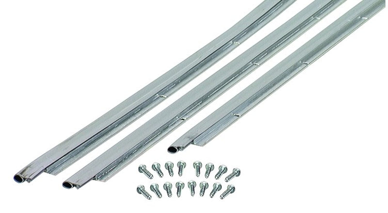M-D M-D 01073 Jamb Weatherstrip, 7/8 in W, 3/16 in Thick, 84 in L, Aluminum/Vinyl, Silver