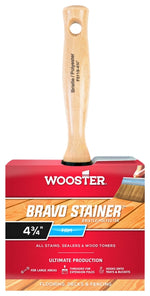WOOSTER BRUSH Wooster F5119-4 Paint Brush, 4 in W, 2-9/16 in L Bristle, China/Polyester Bristle, Threaded Handle PAINT WOOSTER BRUSH