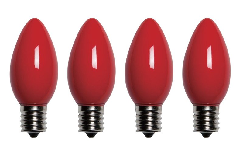 SANTAS FOREST Santas Forest 27982 Filament Bulb, C9 Lamp Base, Red