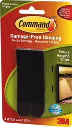 COMMAND Command 17206BLK Picture Hanging Strip, 4 lb/set, Foam, White, 3.625 in L x 0.5 in W x 0.1 in D HARDWARE & FARM SUPPLIES COMMAND