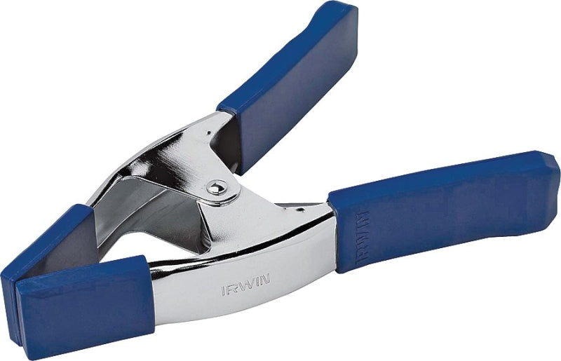 IRWIN Irwin 222803 Spring Clamp with Soft Grip Pad, 3 in Clamping, Steel, Blue/Silver TOOLS IRWIN
